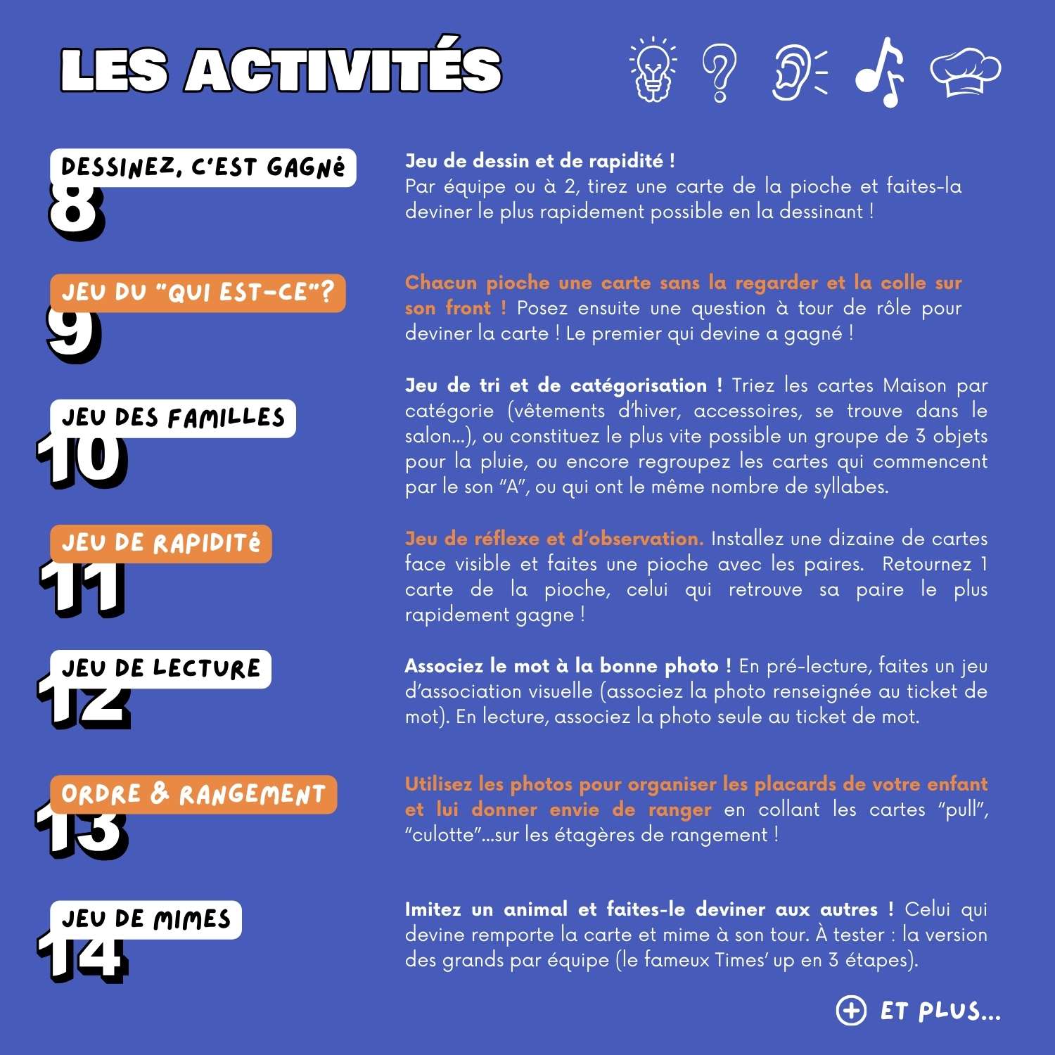 les 15 + activités à faire avec le Giga Mondy