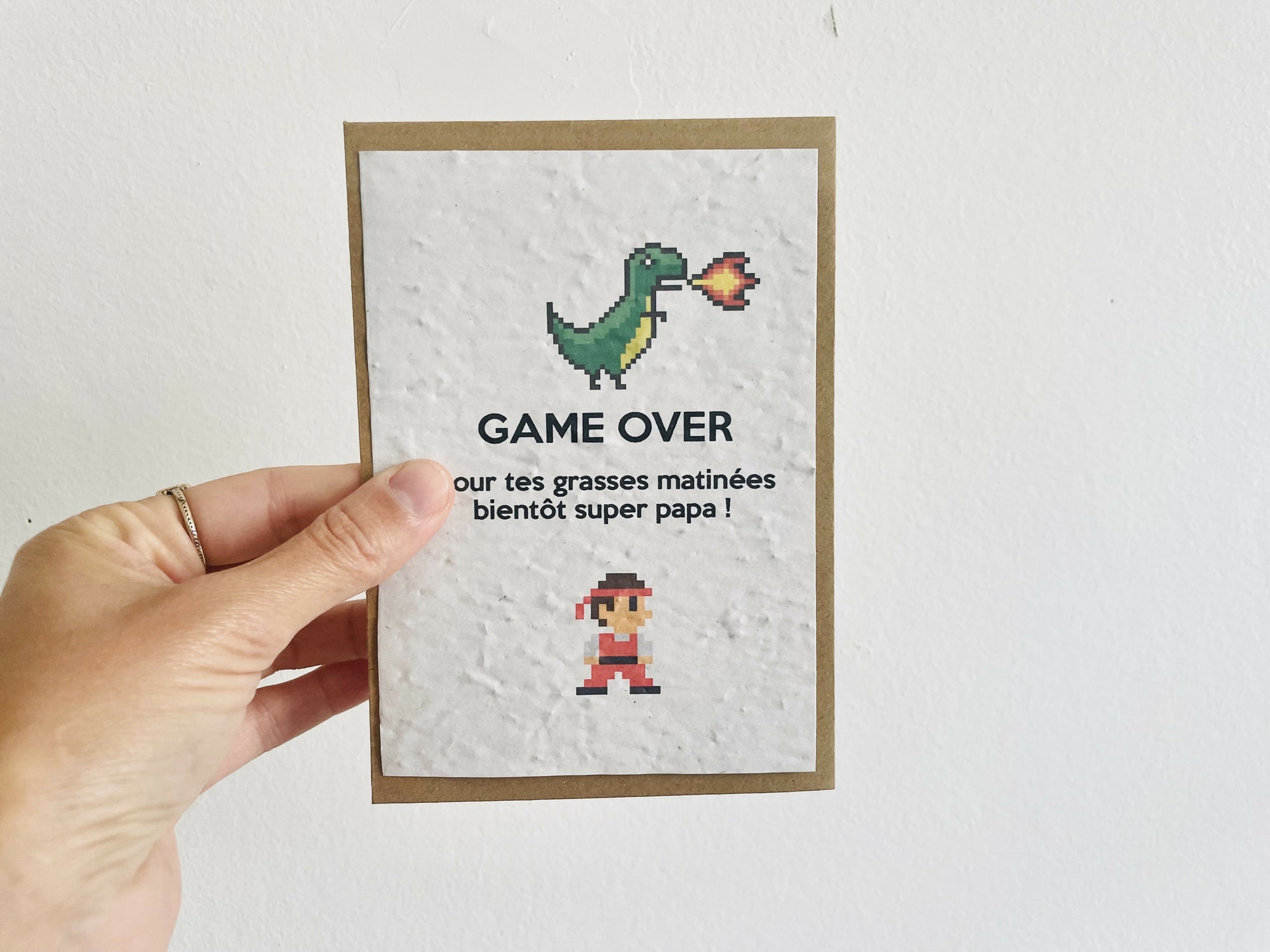 Carte à planter Game over annonce grossesse