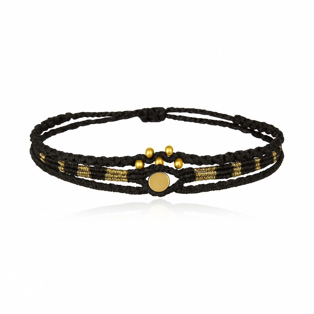 164 multi bracelet noir et doré