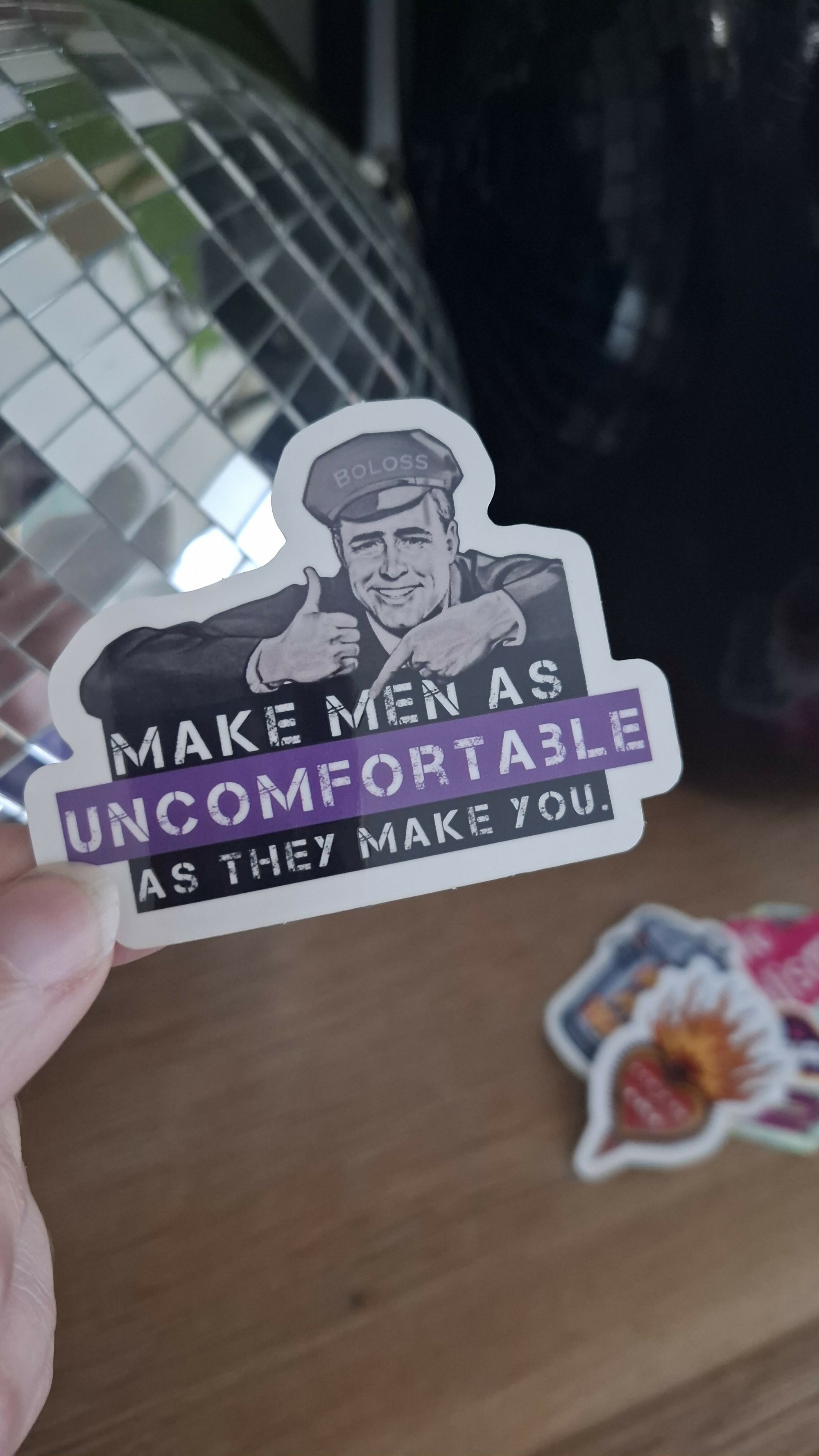 Sticker Make men as uncomfortable