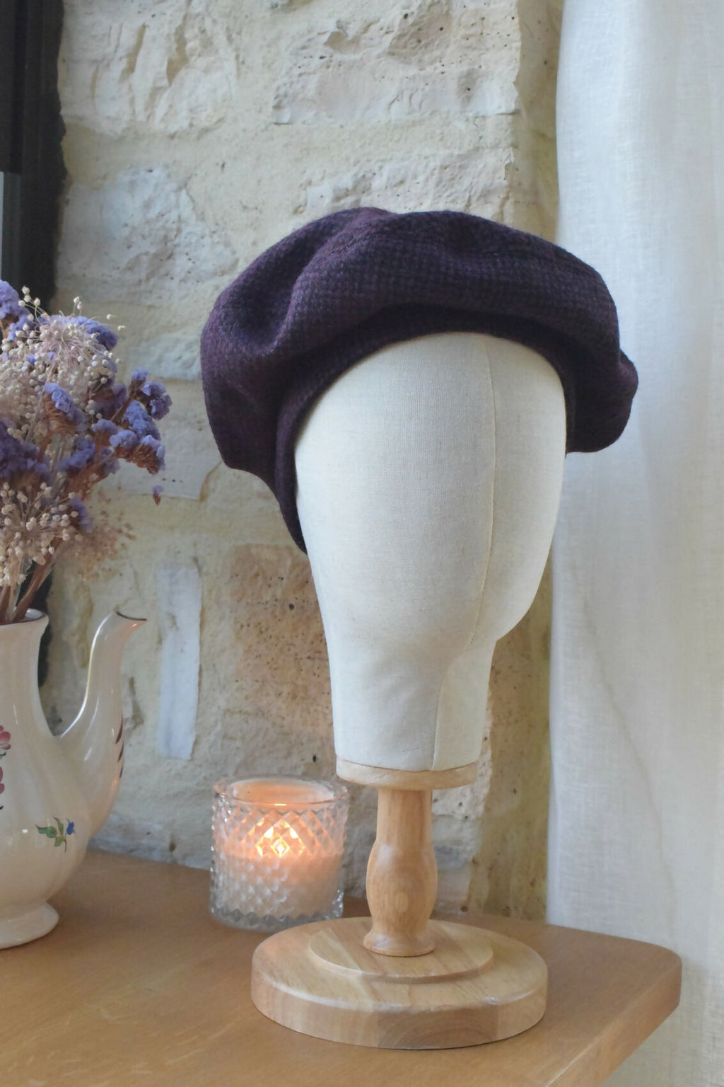 beret-laine-violet-chic-ethique-artisanale-fait-main-tendance-upcycling