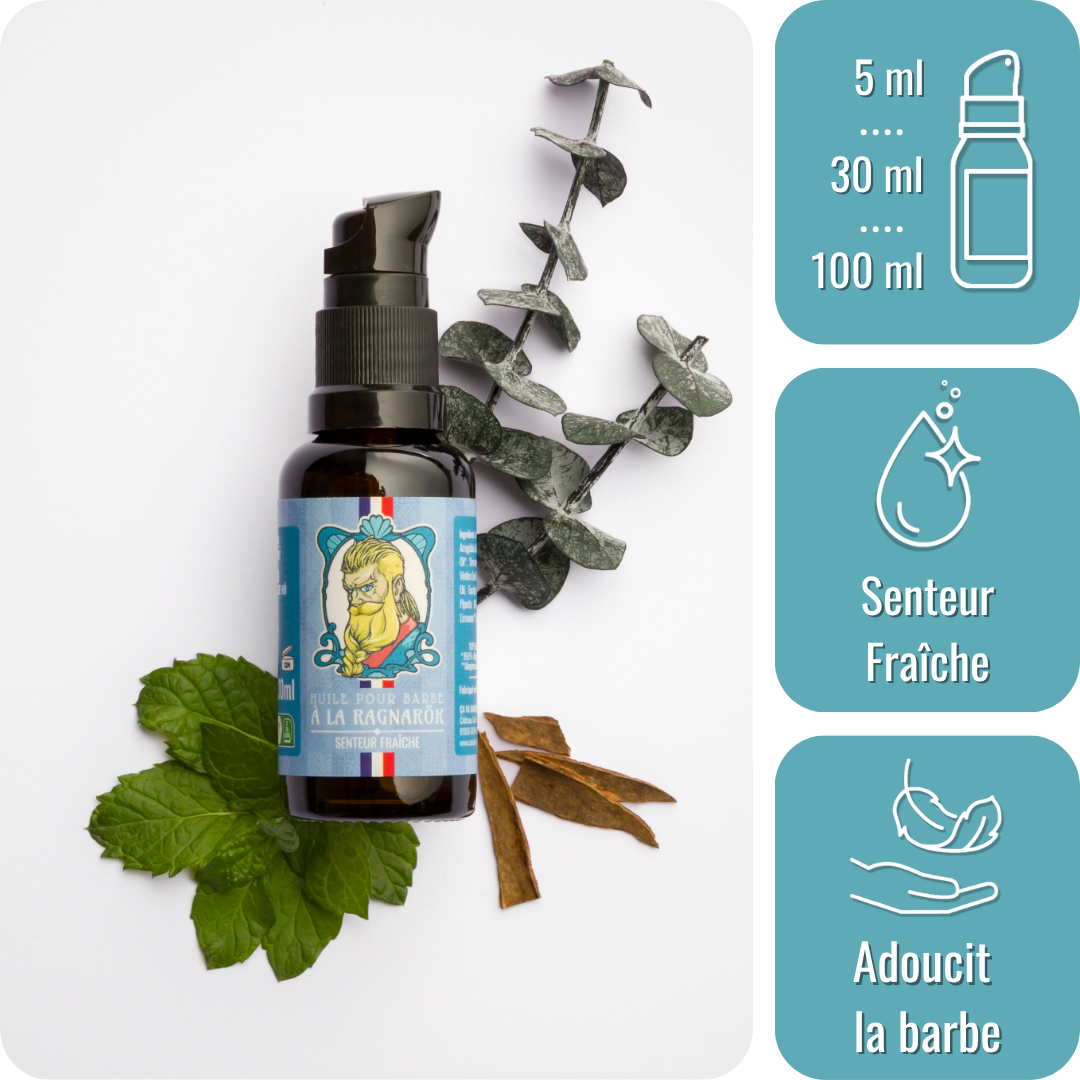 Huile pour barbe - Senteur Fraîche - à la Ragnarök