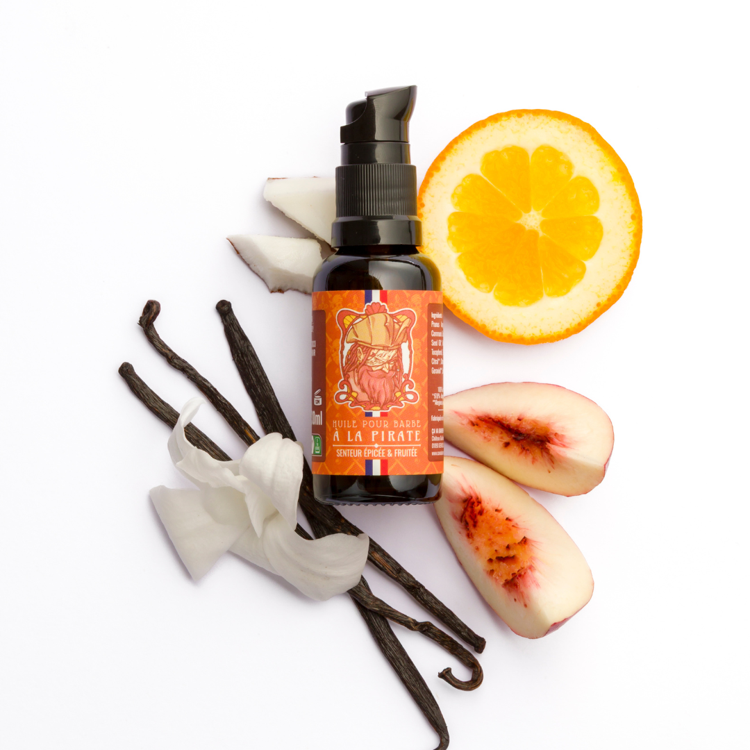 Huile pour barbe - Senteur Epicée et Fruitée - à la Pirate