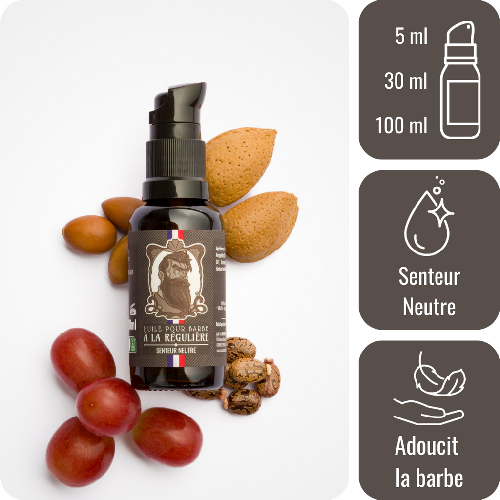 Huile pour barbe - Sans Parfum - à la Régulière
