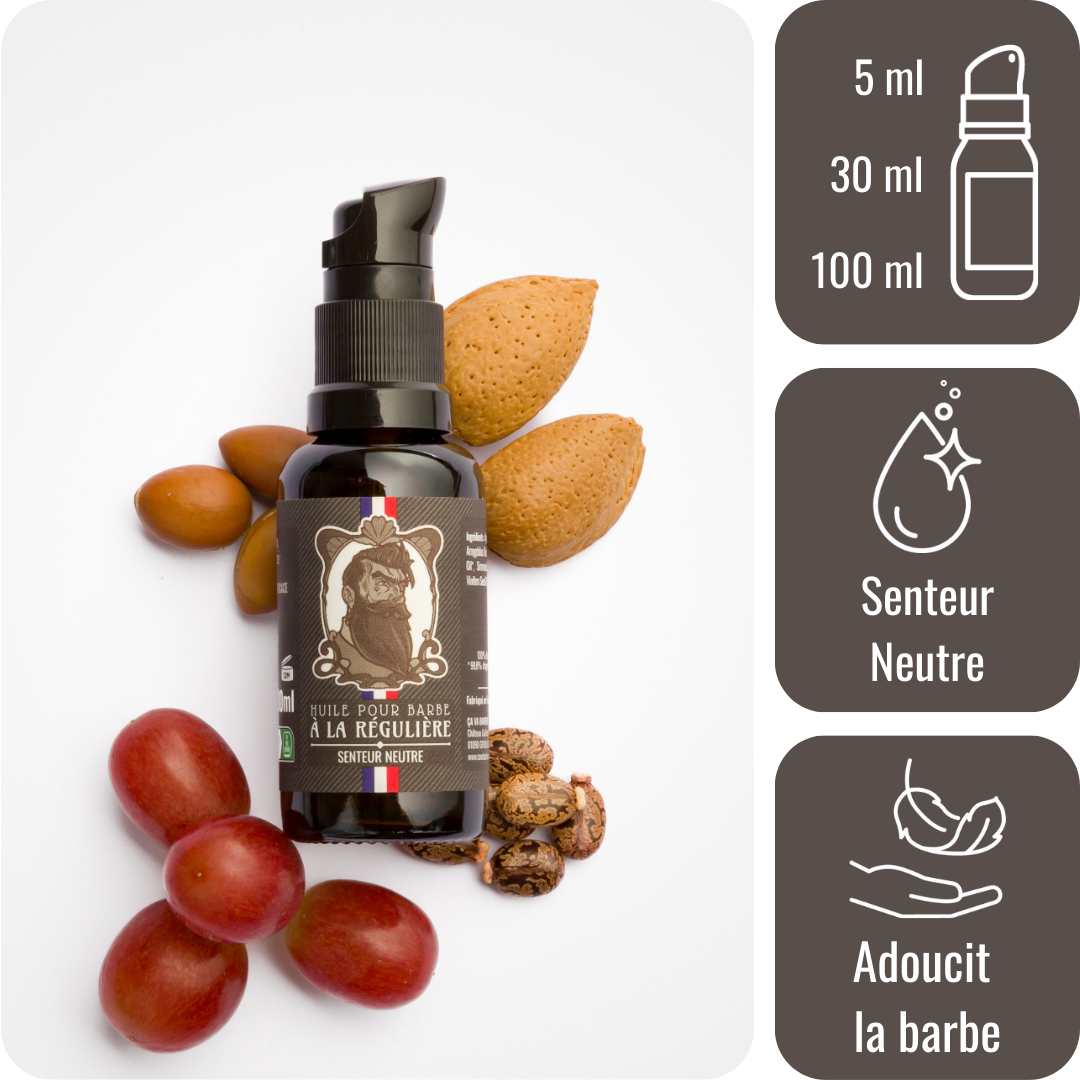 Huile pour barbe - Sans Parfum - à la Régulière