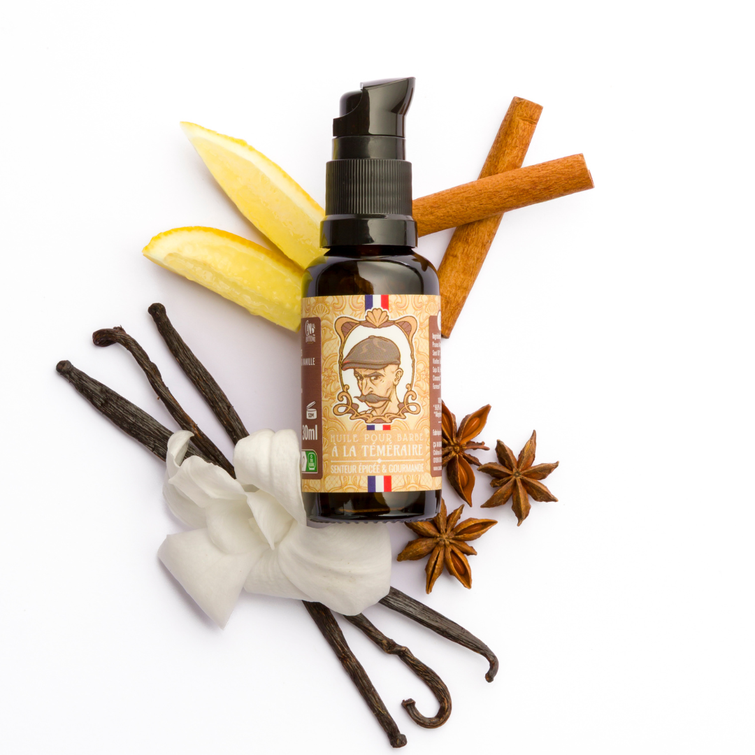 Huile pour barbe - Senteur Gourmande et Epicée - à la Téméraire