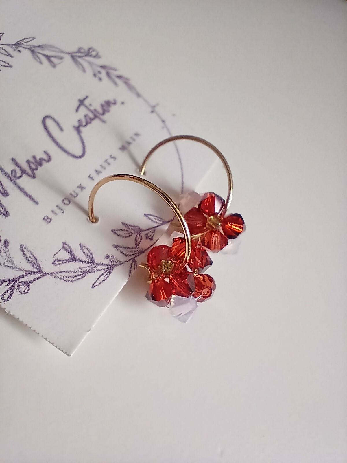 MEL/FLO Créoles Une fleur - Or