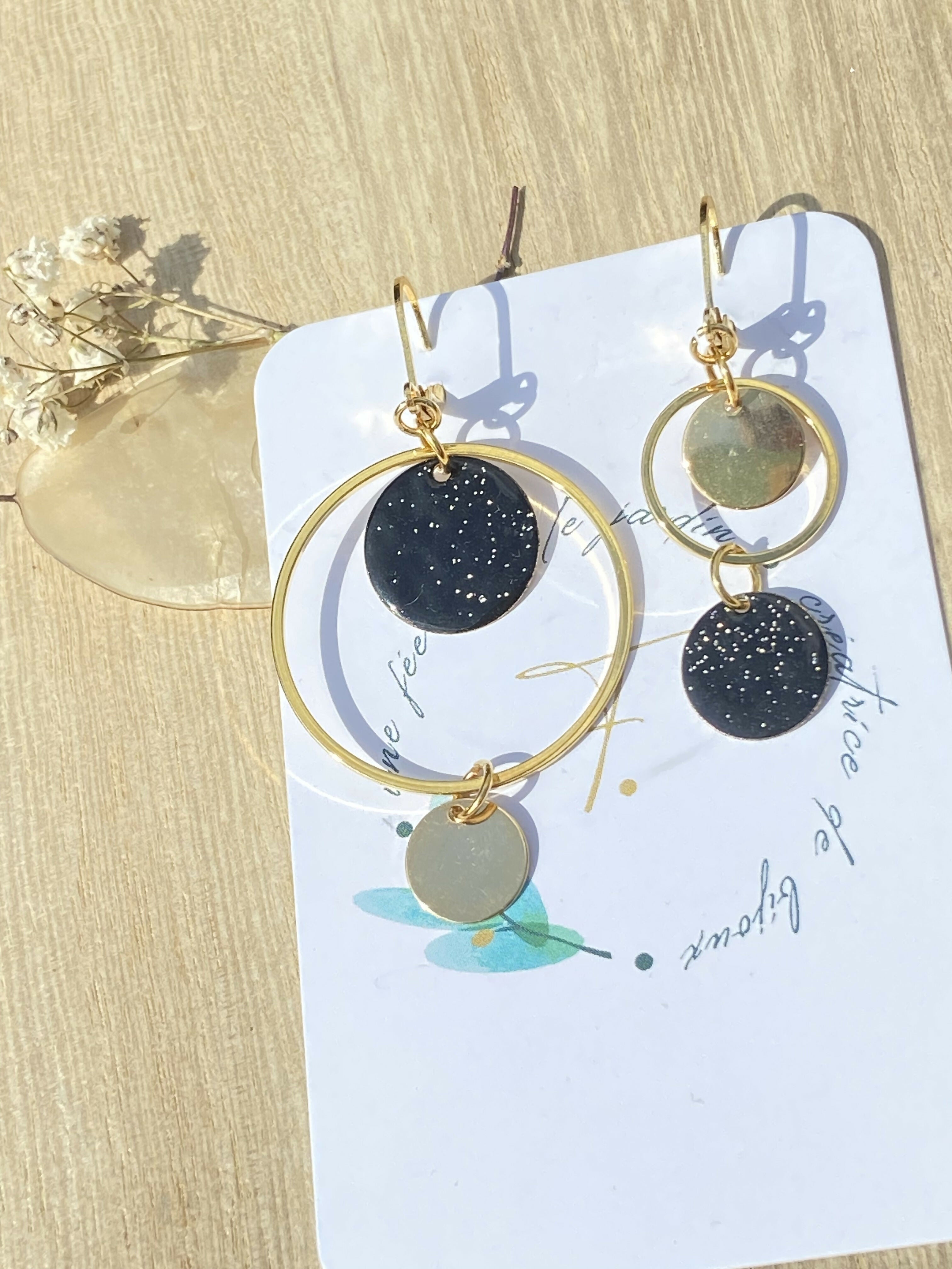 boucles d'oreilles MAGNOLIA doré