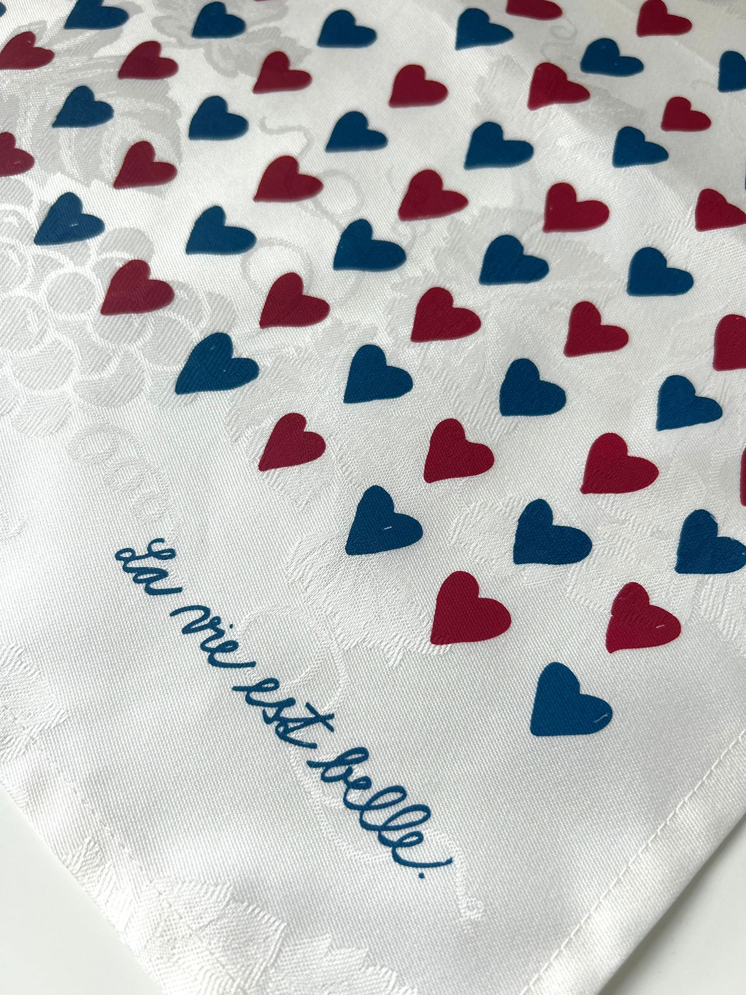 La serviette de table - Linge de table - "La vie est belle"