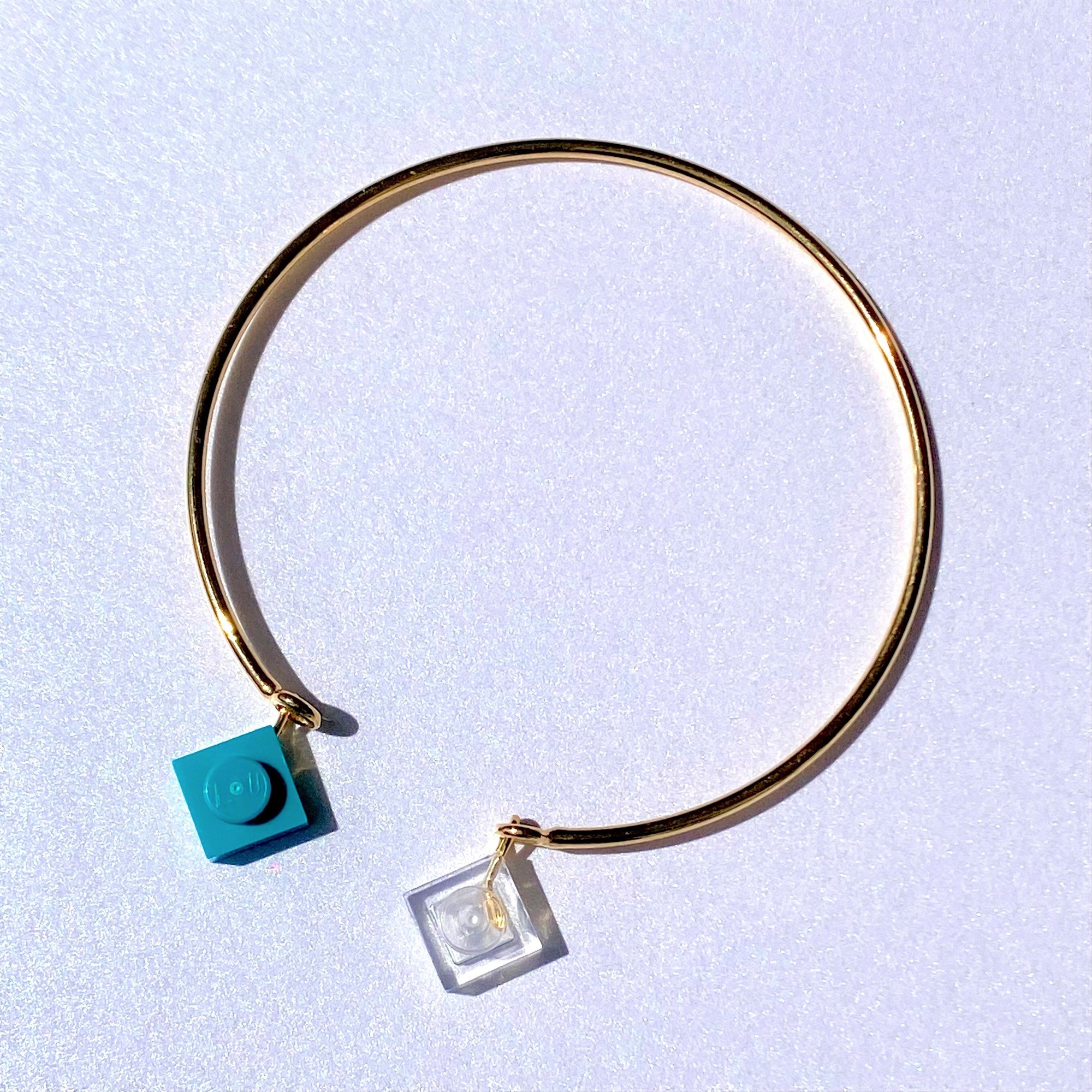 Bracelet jonc ouvert doré - Les Rockeuses