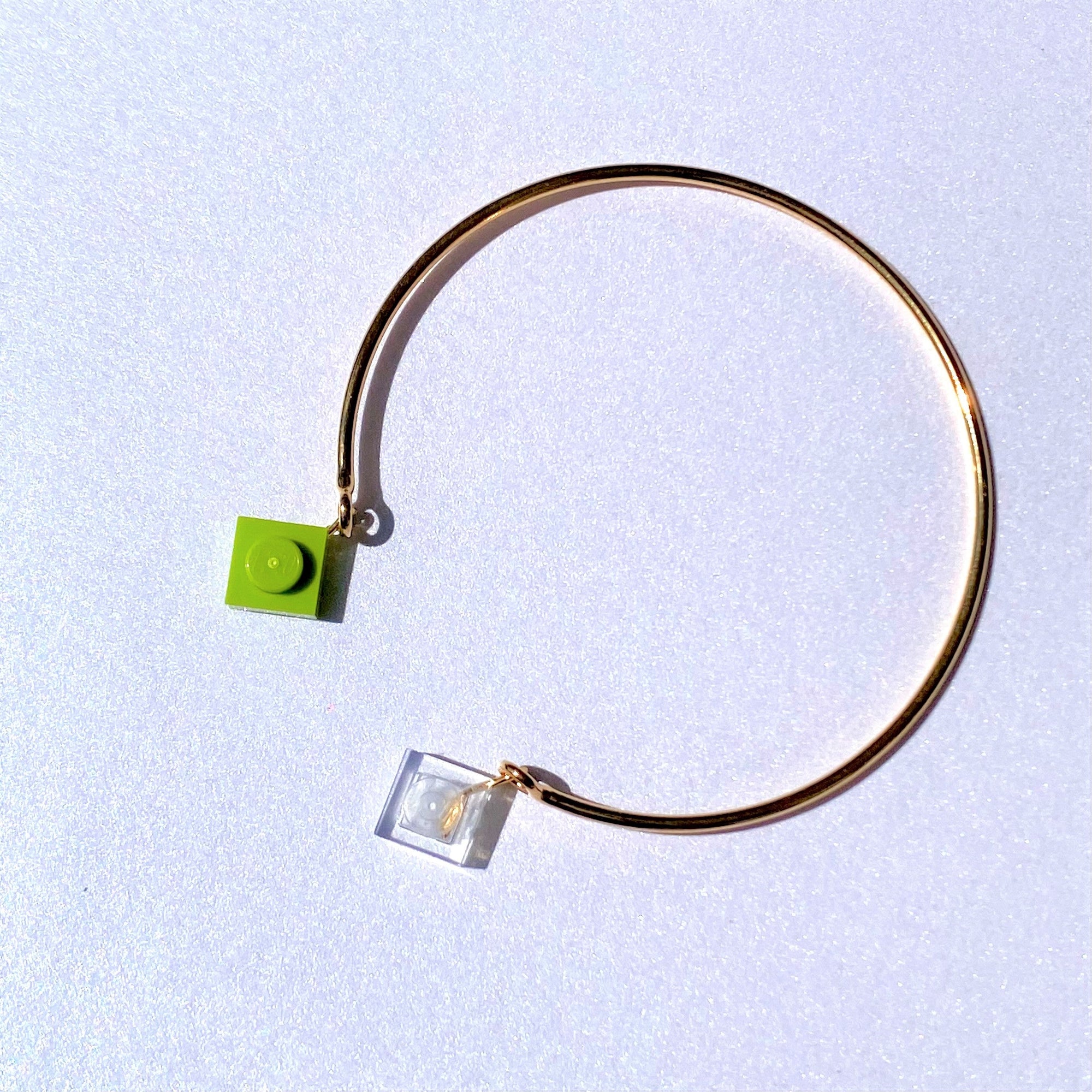 Bracelet jonc ouvert doré - Les Rockeuses