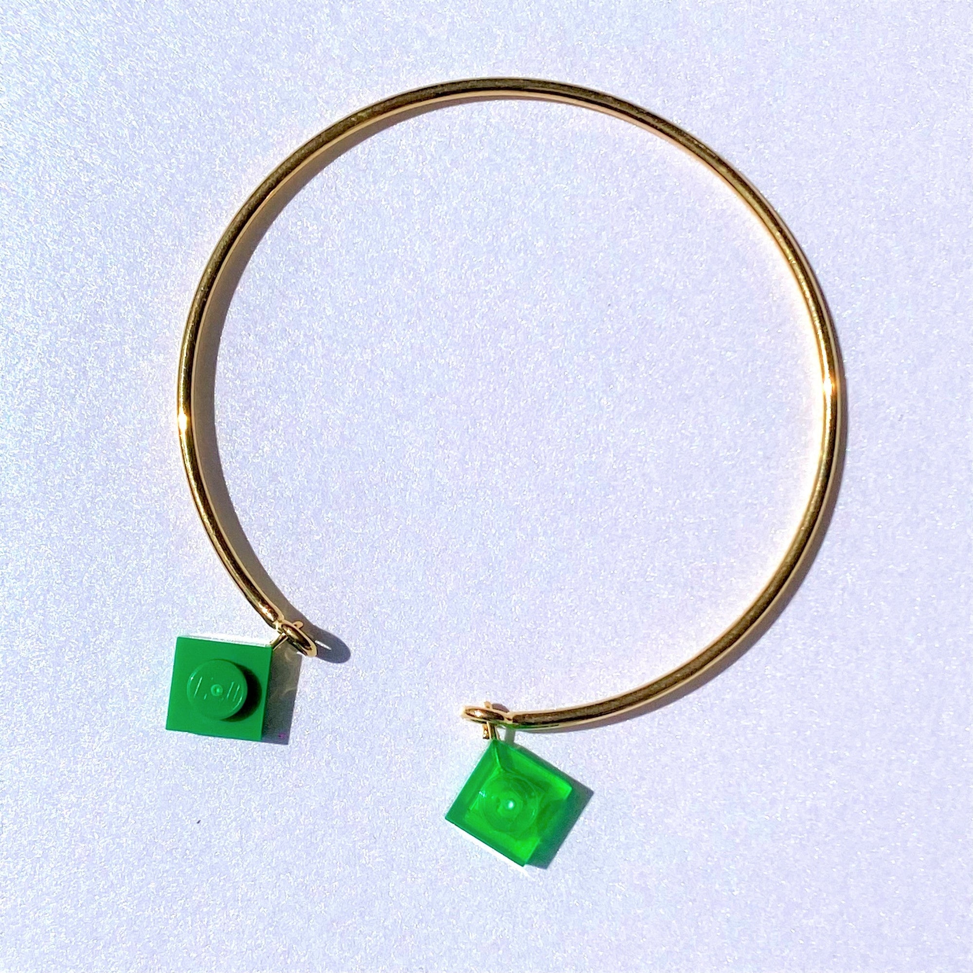 Bracelet jonc ouvert doré - Les Rockeuses