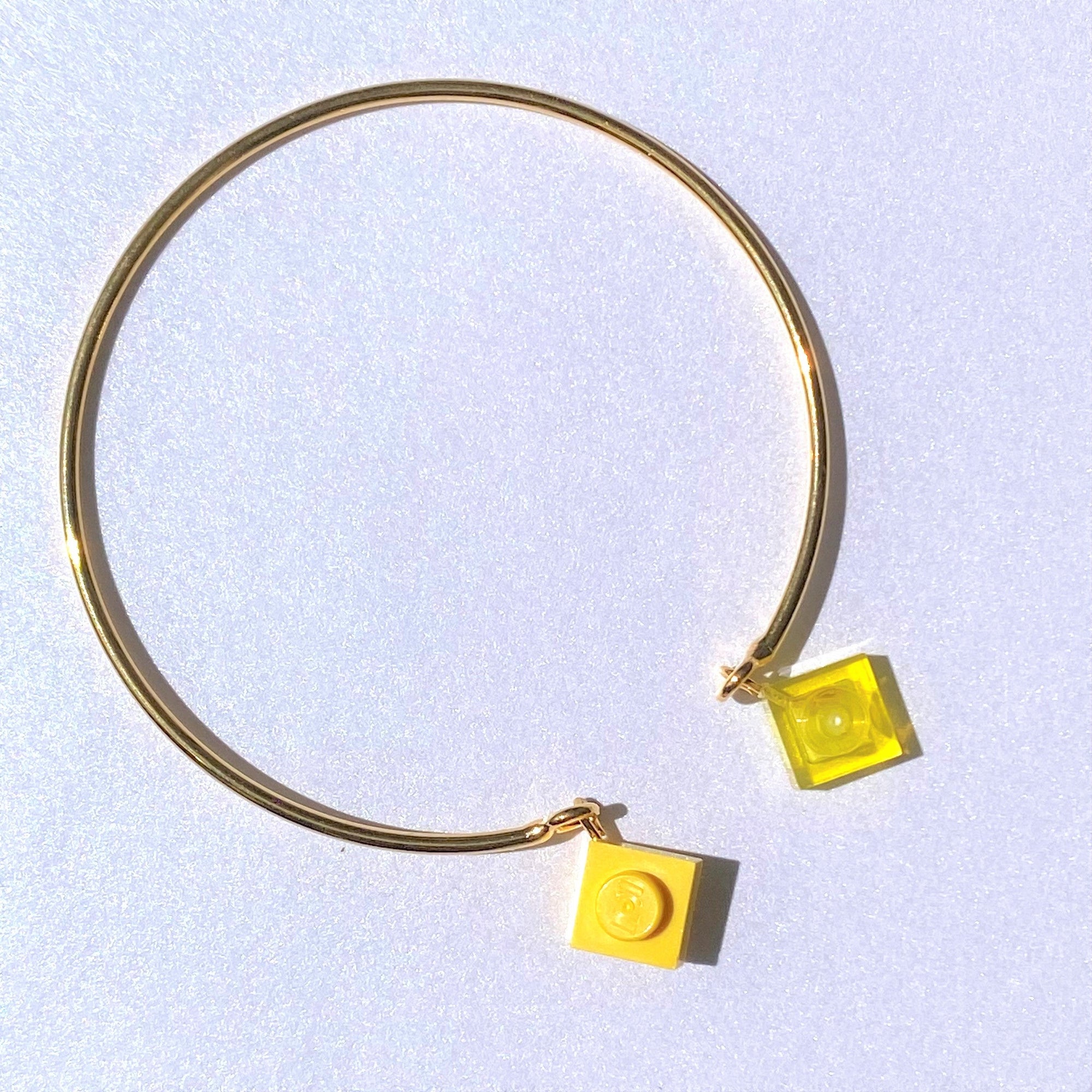 Bracelet jonc ouvert doré - Les Rockeuses