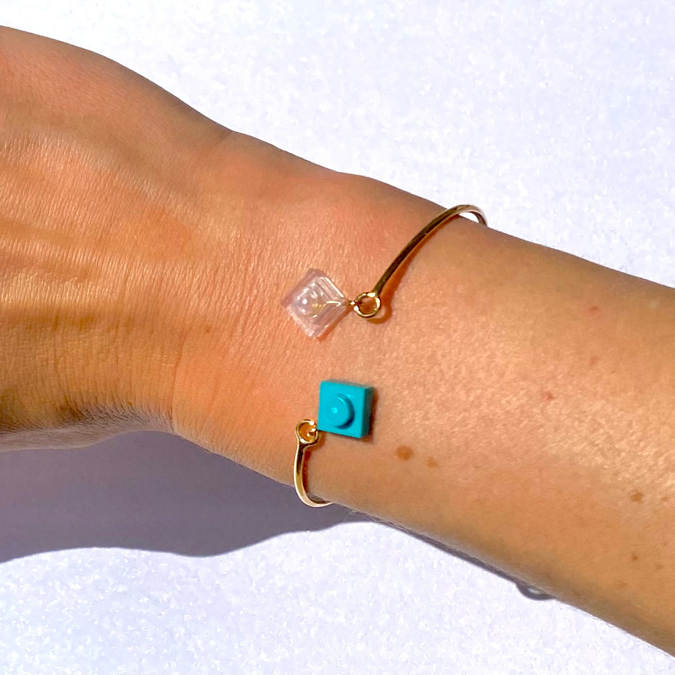 Bracelet jonc ouvert doré - Les Rockeuses