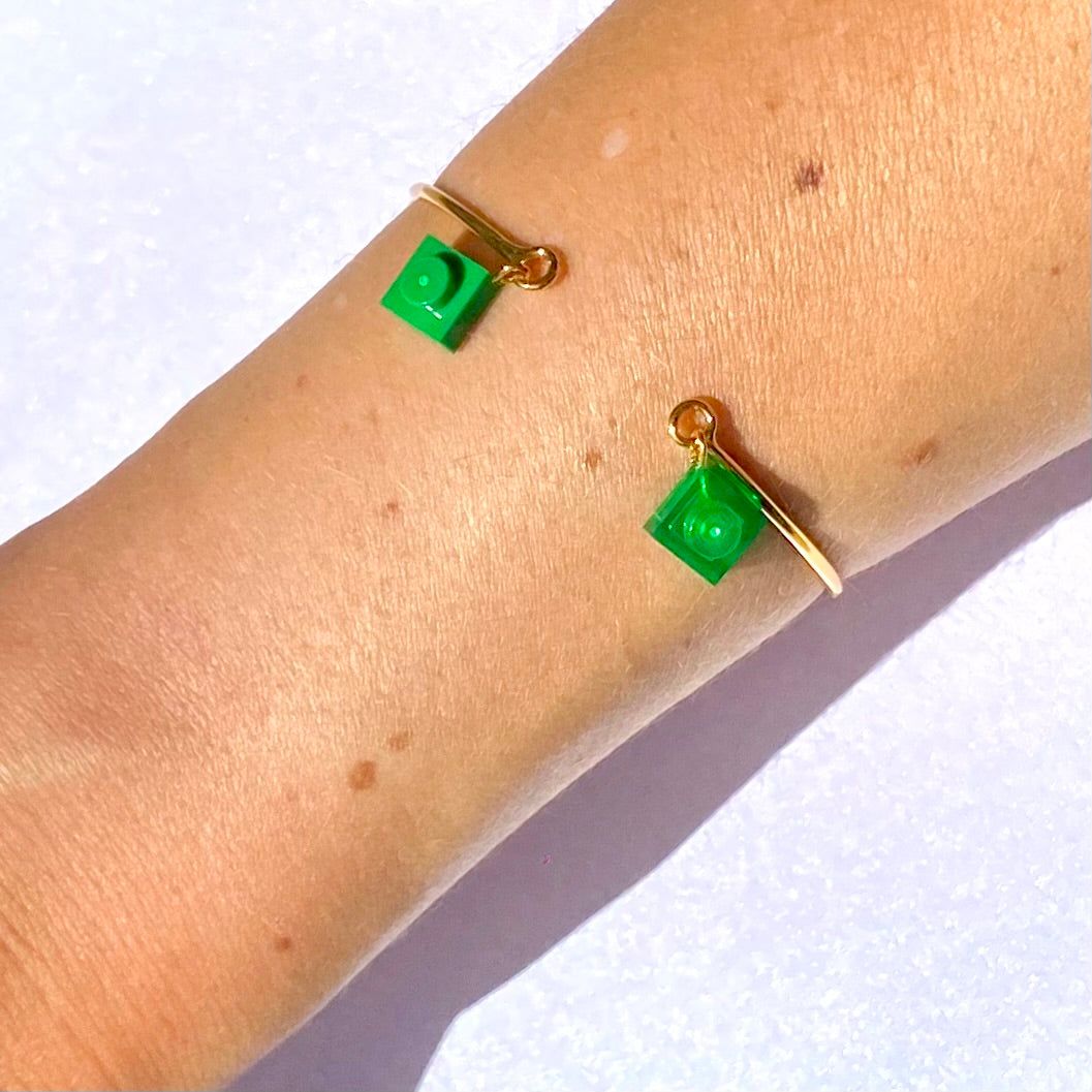 Bracelet jonc ouvert doré - Les Rockeuses