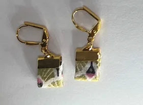 Boucle d'oreilles tissu n°45