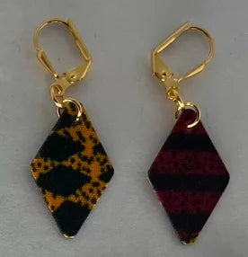 Boucle d'oreilles tissu n°27