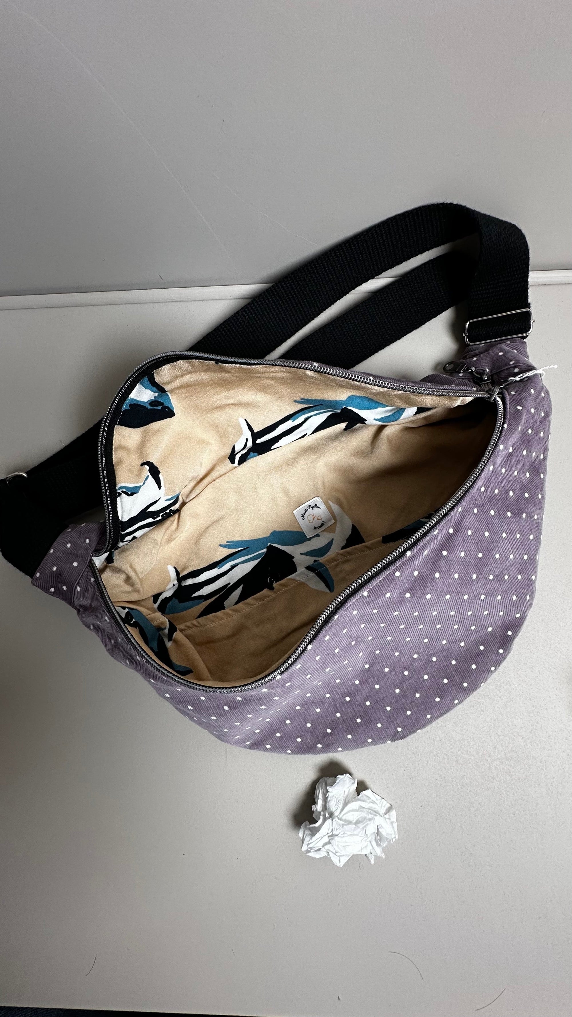Sac banane violet a poids