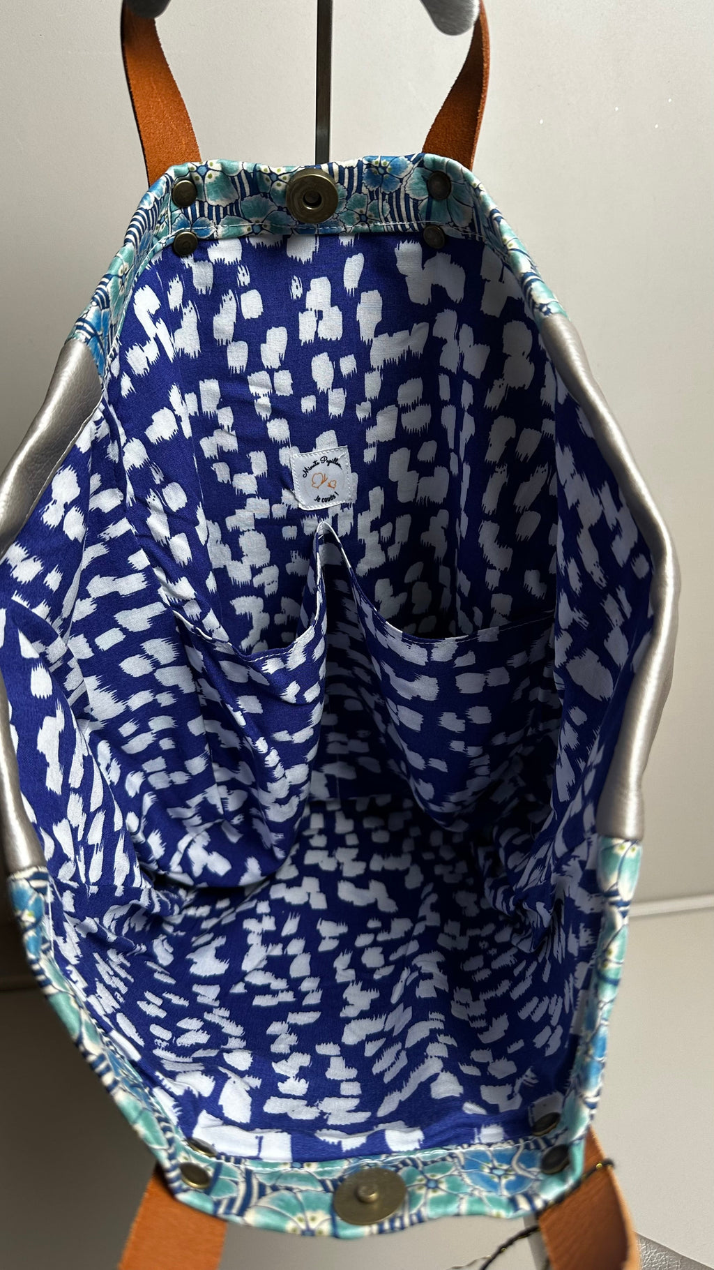 Cabas chic Liberty bleu