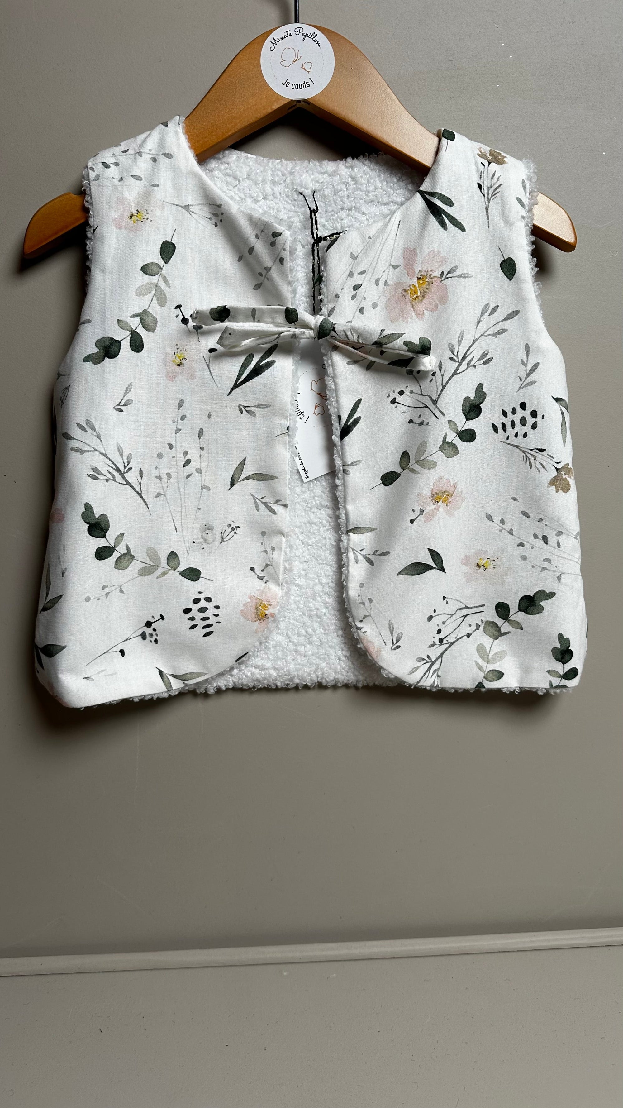 Gilet de berger enfant feuillage
