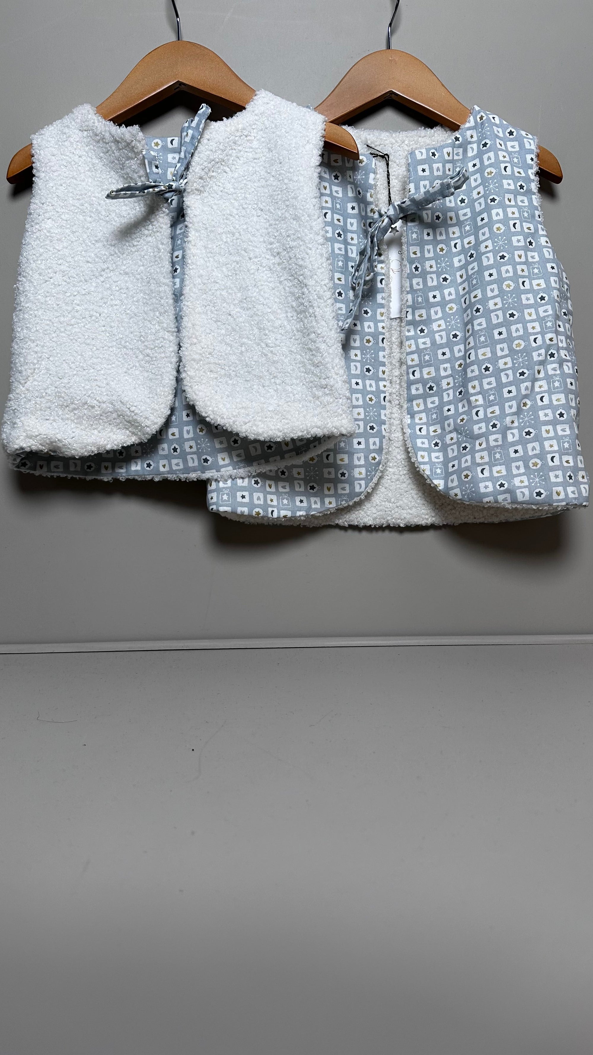 Gilet de berger enfant gris