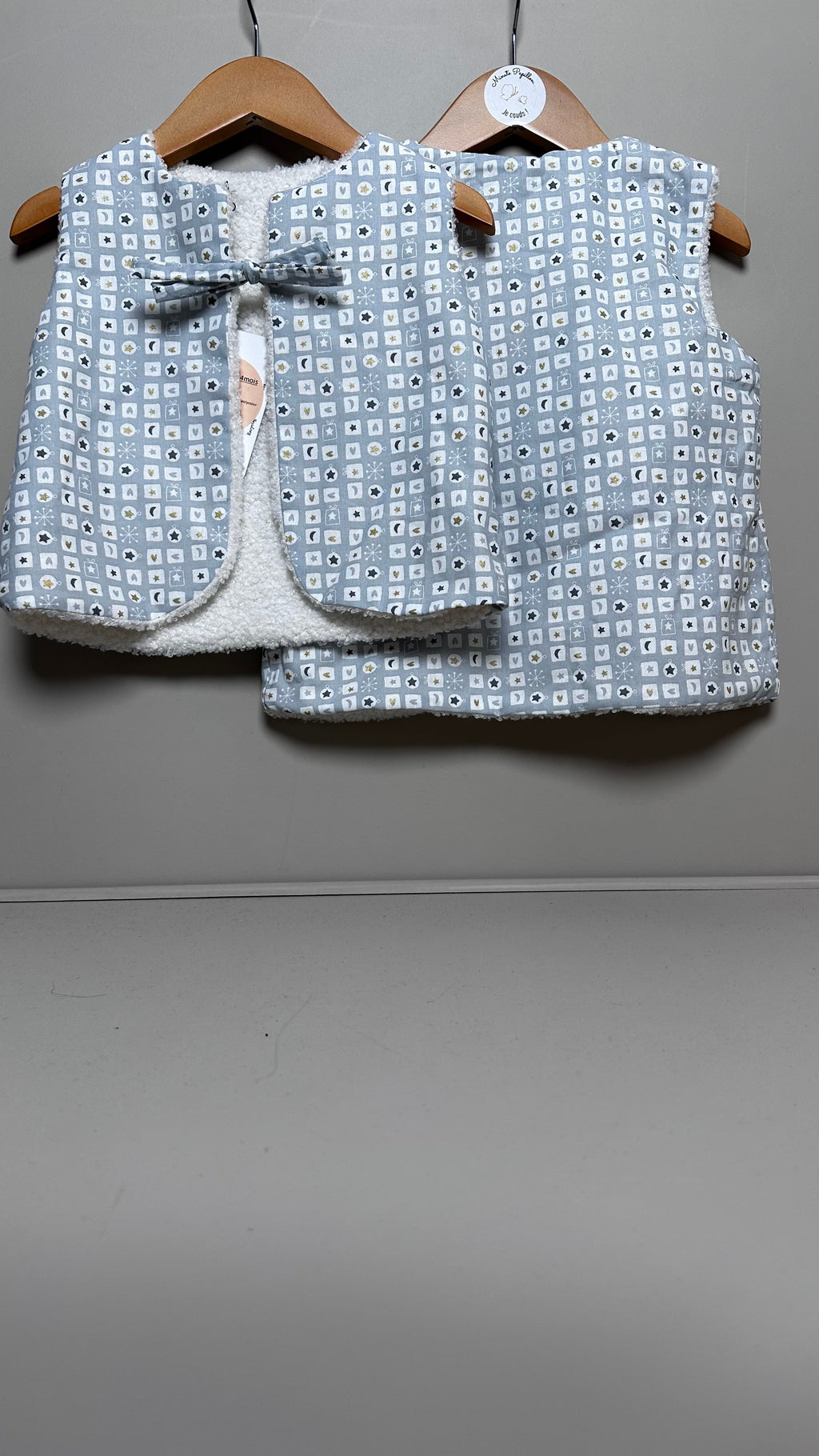 Gilet de berger enfant gris