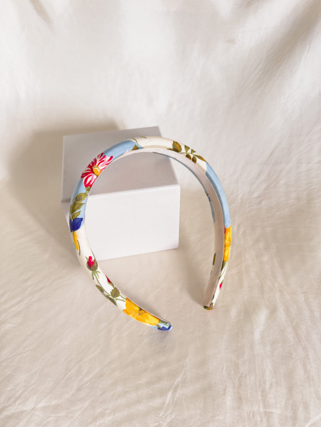 Headband Upcyclé Essentiel 'Jardin d'Azur'