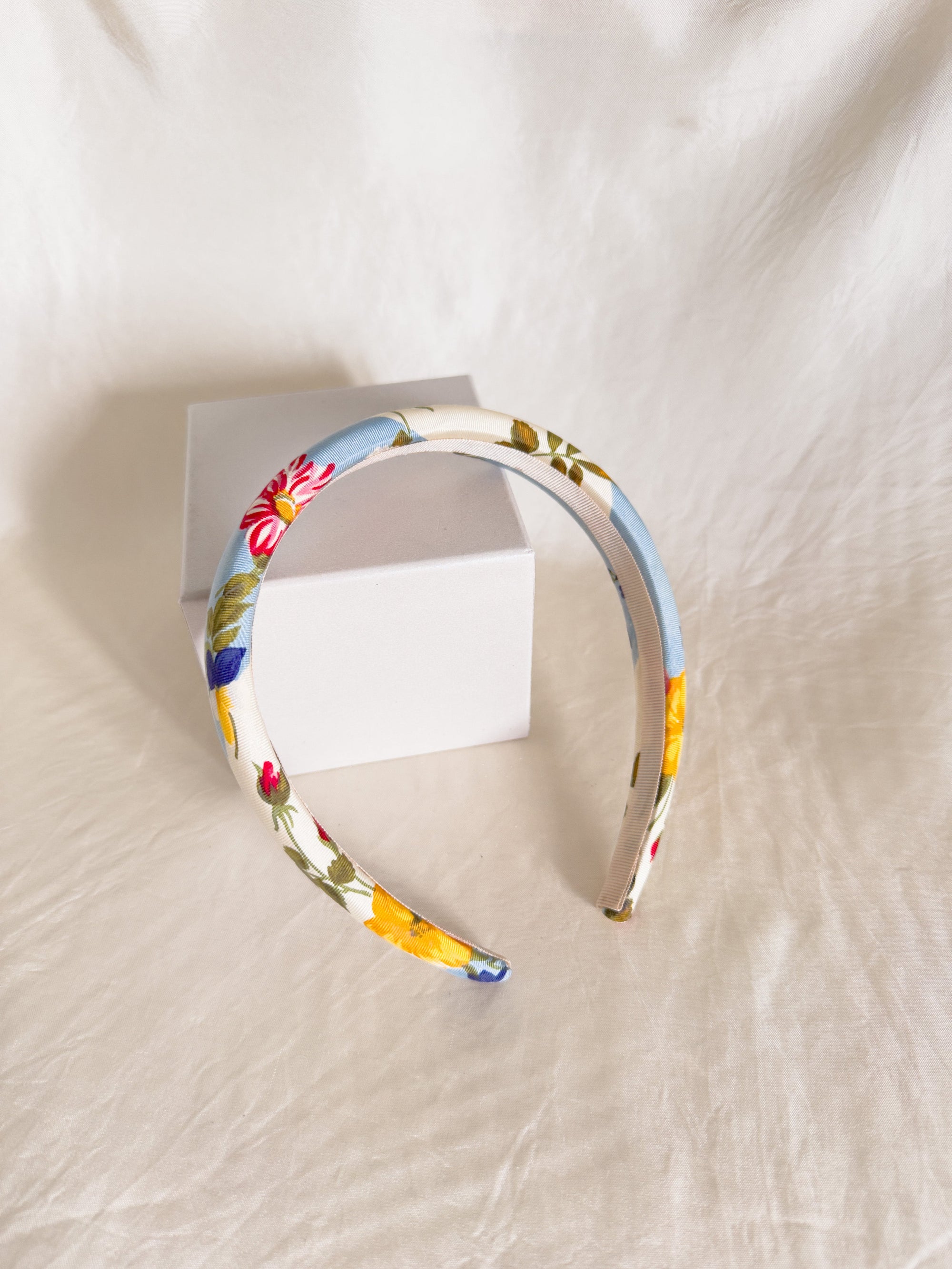 Headband Upcyclé Essentiel 'Jardin d'Azur'