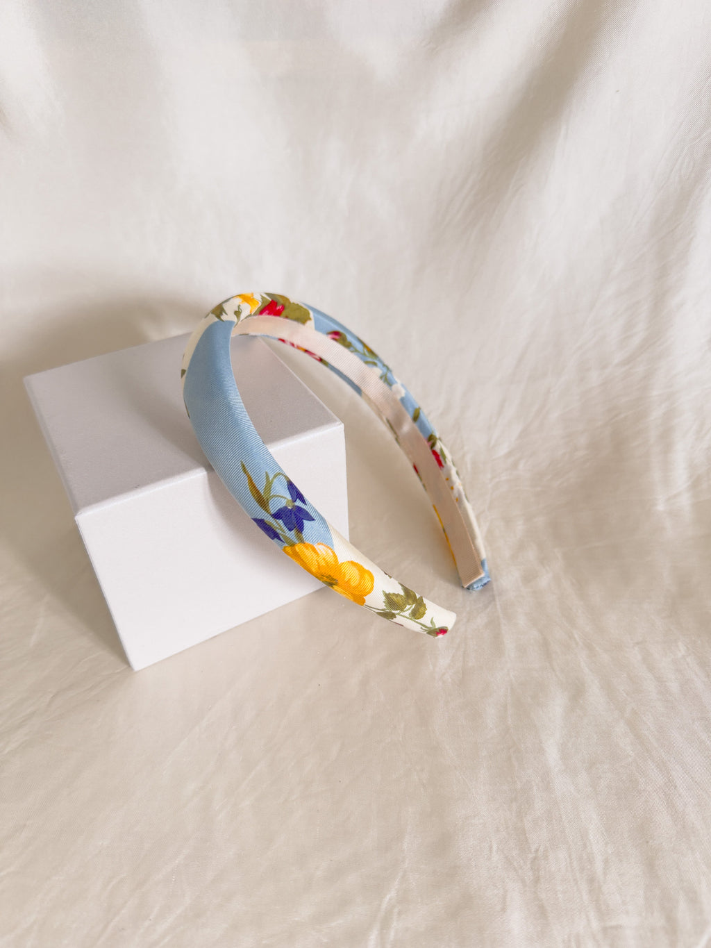 Headband Upcyclé Essentiel 'Jardin d'Azur'