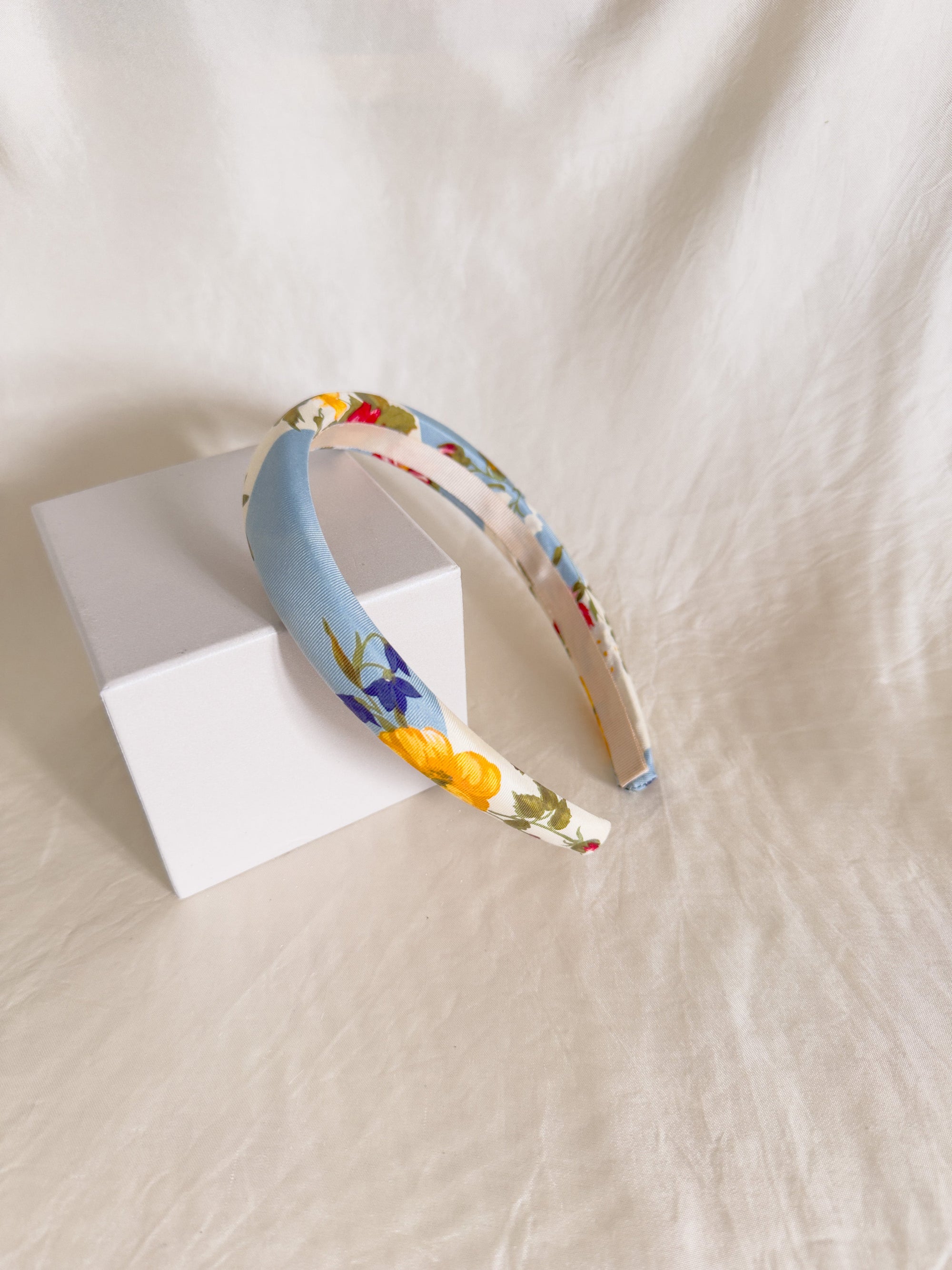 Headband Upcyclé Essentiel 'Jardin d'Azur'