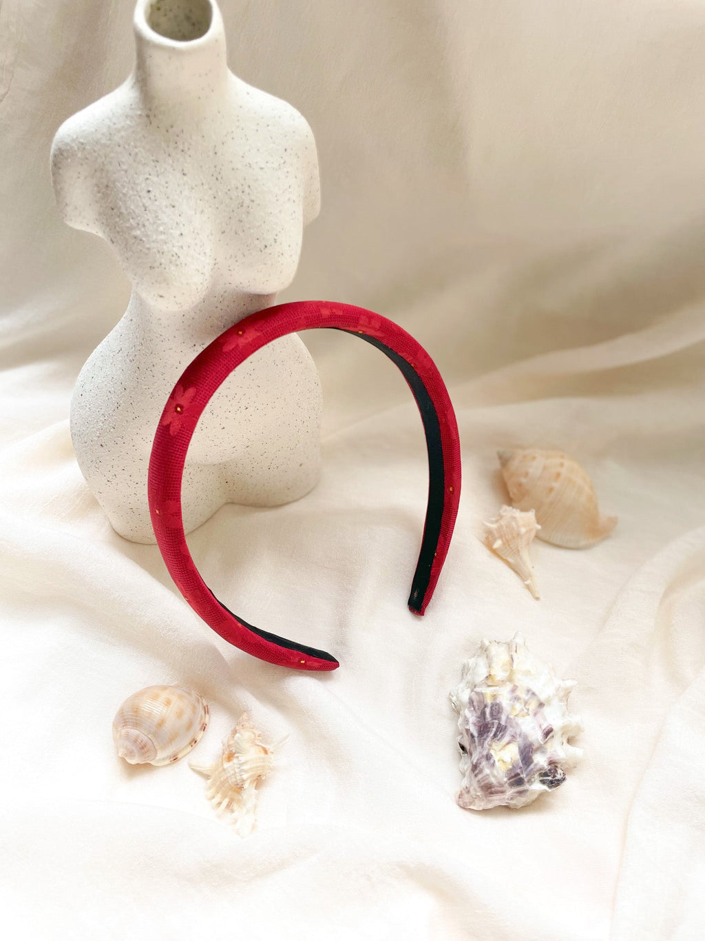 Headband Upcyclé Essentiel 'Deep blush'