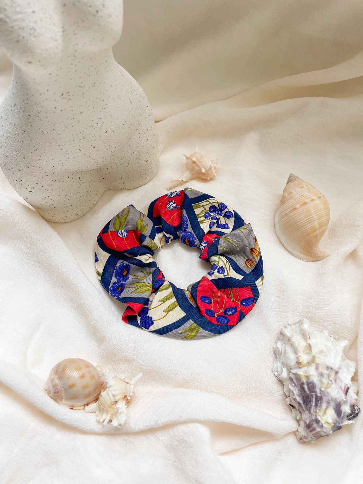 Chouchou Upcyclé Essentiel 'Mosaïque en fleurs'