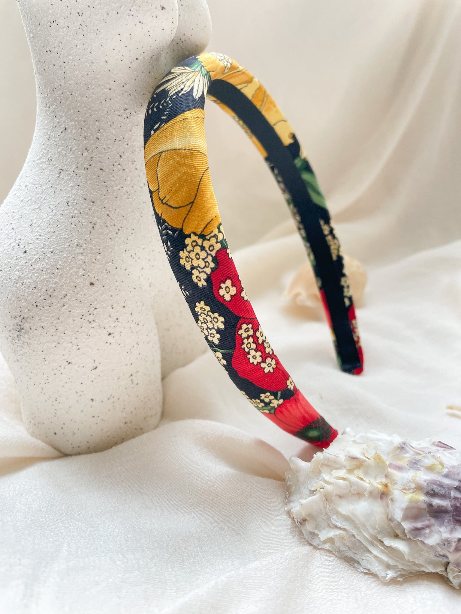 Headband Upcyclé Essentiel 'Bleu Pollen'