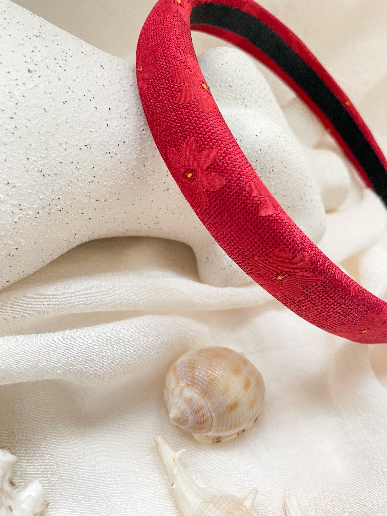 Headband Upcyclé Essentiel 'Deep blush'