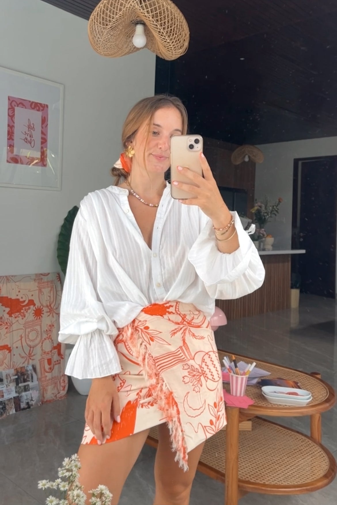 PAREO DE PLAGE ~ L'orange