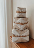 BEADED BEIGE OFFERING BOX