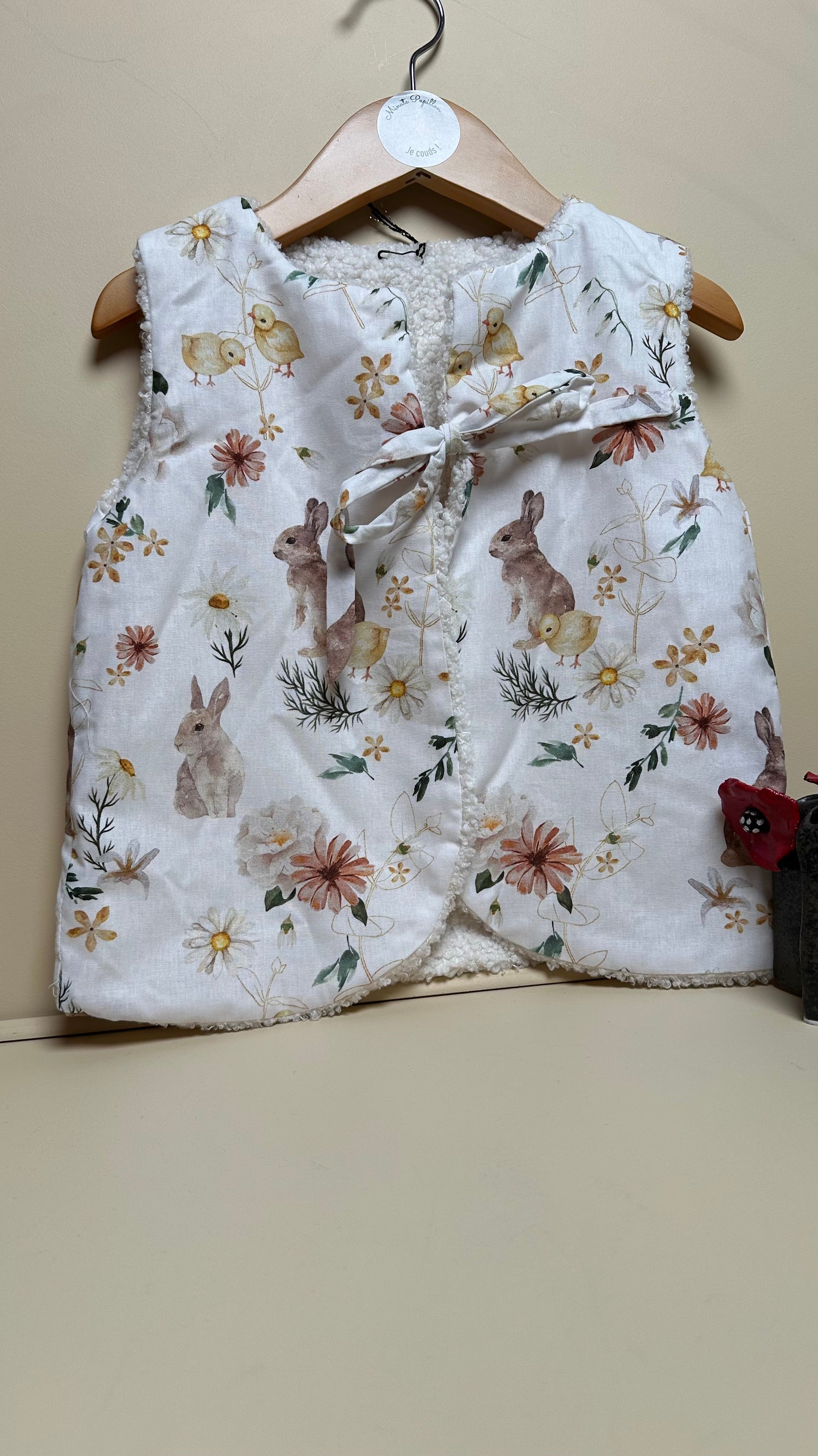 Gilet de berger enfant lapin