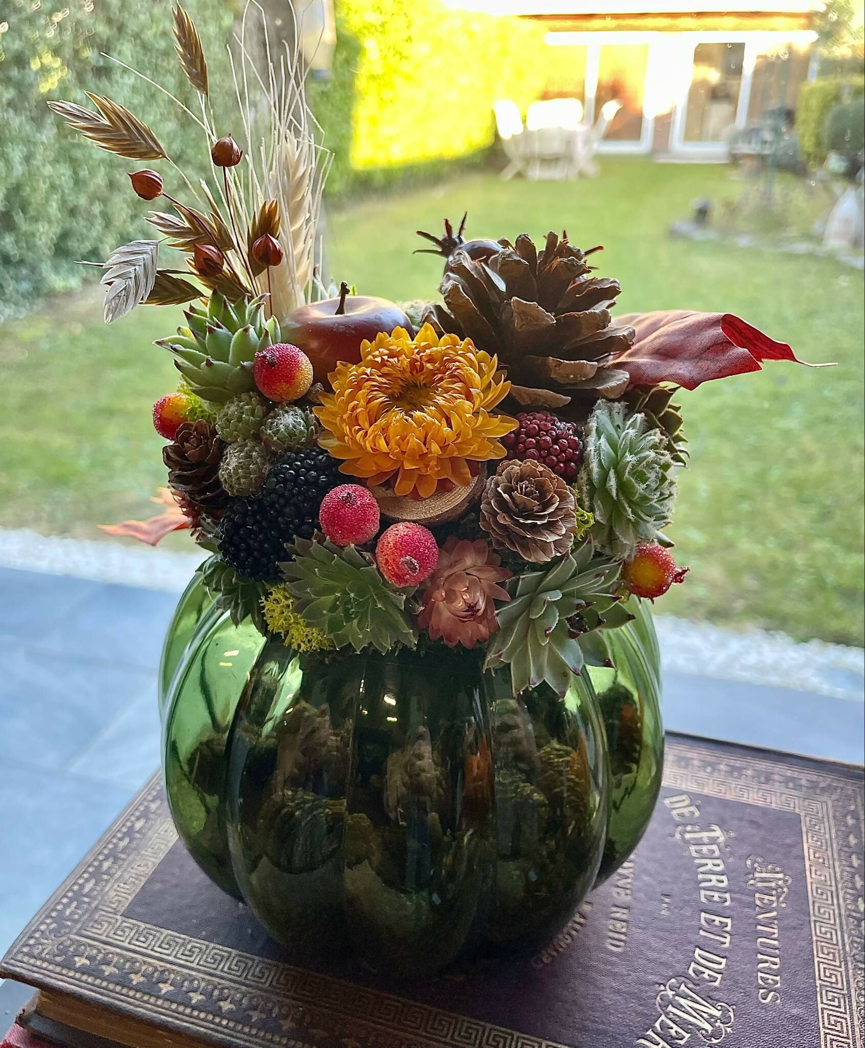 Pot citrouille en verre