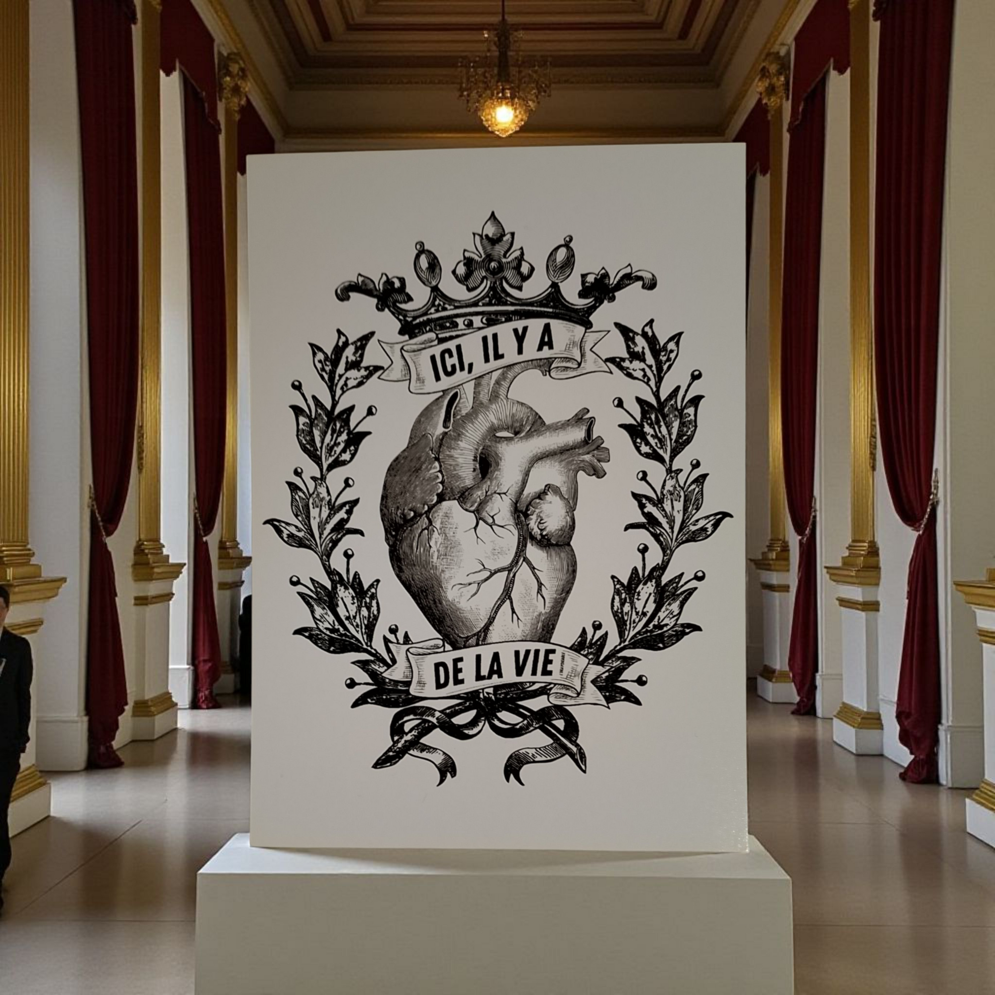 CARTE POSTALE "COEUR COURONNE"