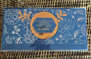 Carte enveloppe NOEL BLEU