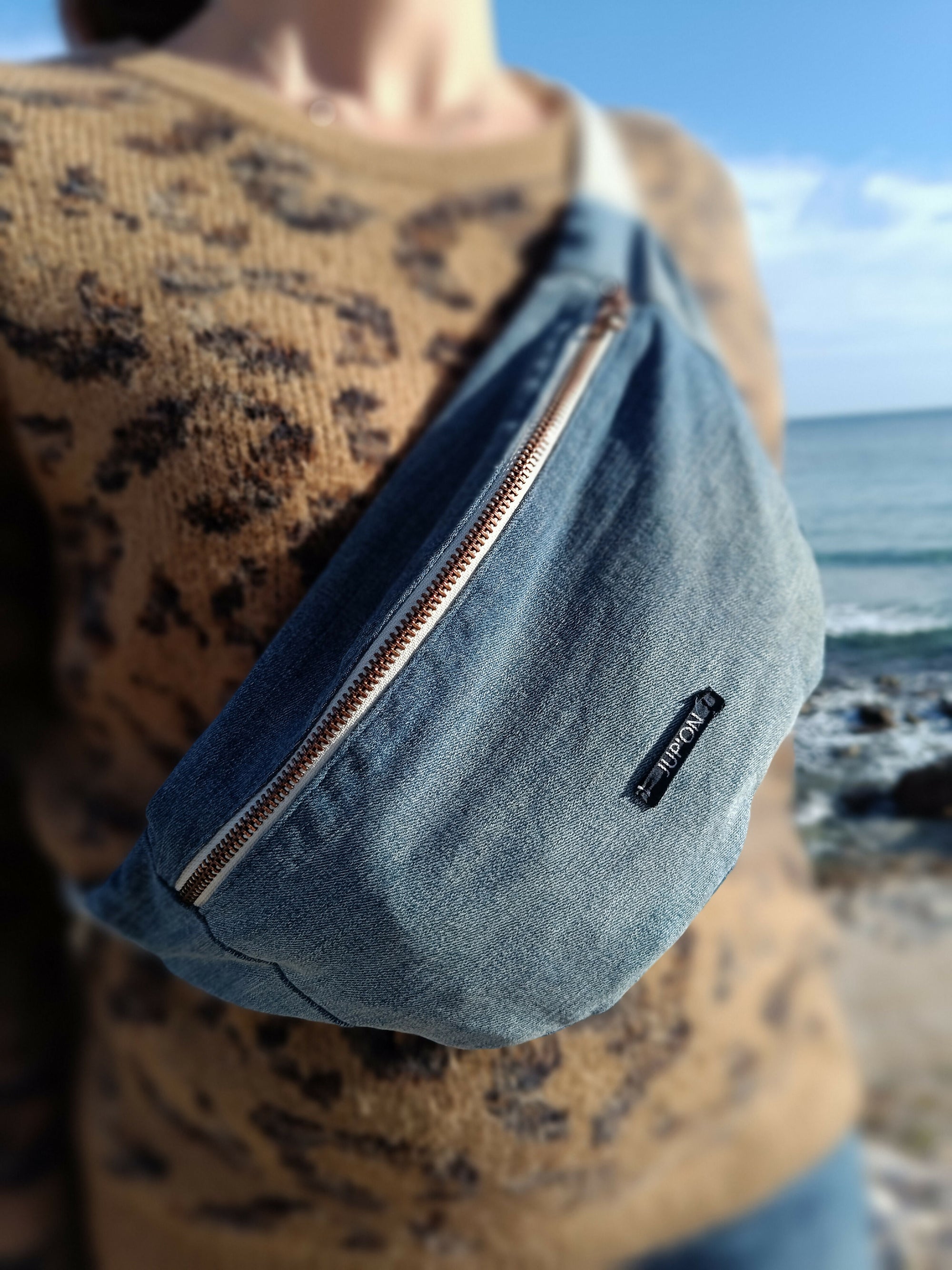 Sac banane Jeans recyclé_délavé. JUP'ON