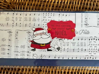 Carte enveloppe NOEL BLEU