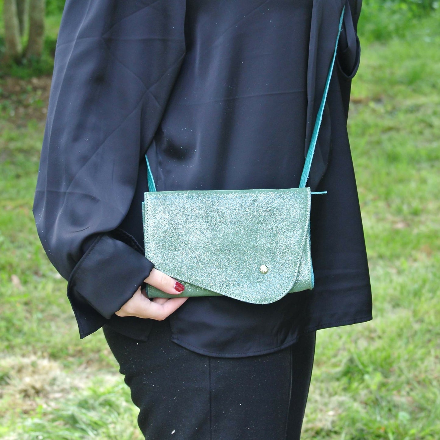 Pochette de Soirée en cuir Pailleté