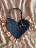Lollipop - Upcycled Denim Heart Bag