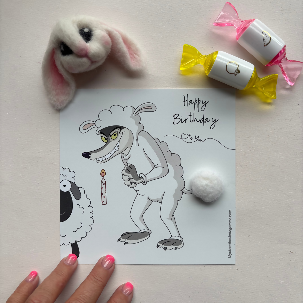 Carte mouton anniversaire