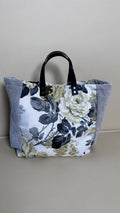 Copy of Cabas chic fleurs noir
