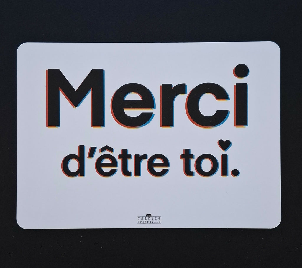 Carte postale Merci d'être toi