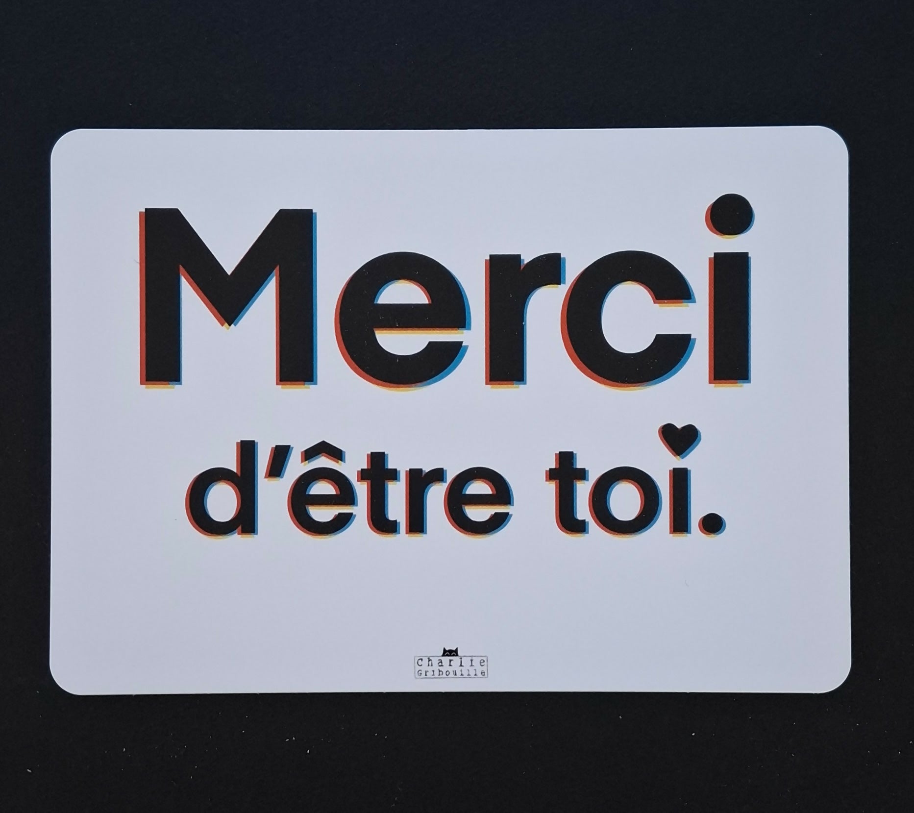 Carte postale Merci d'être toi