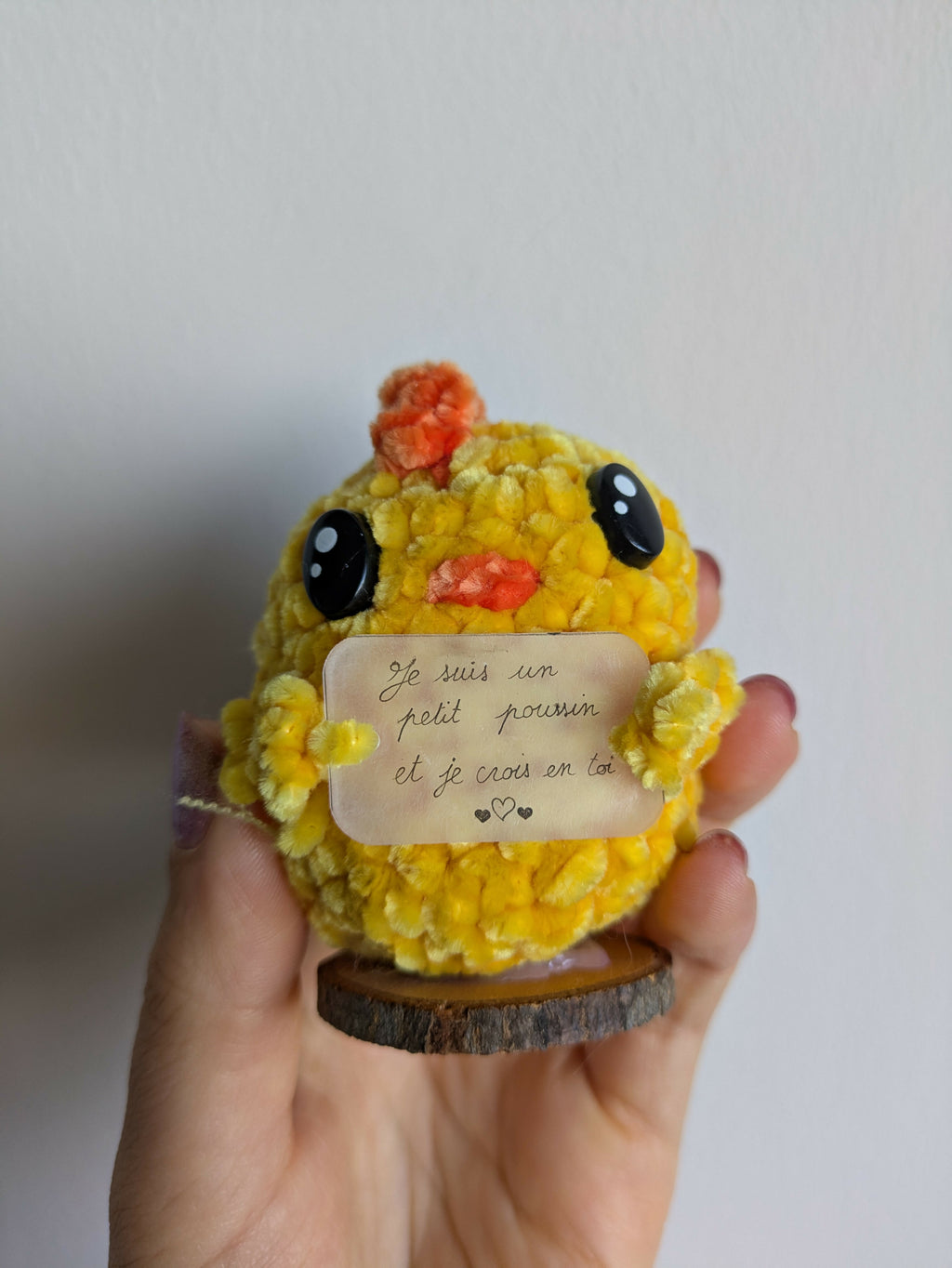 soft cuddly toy with a positive message