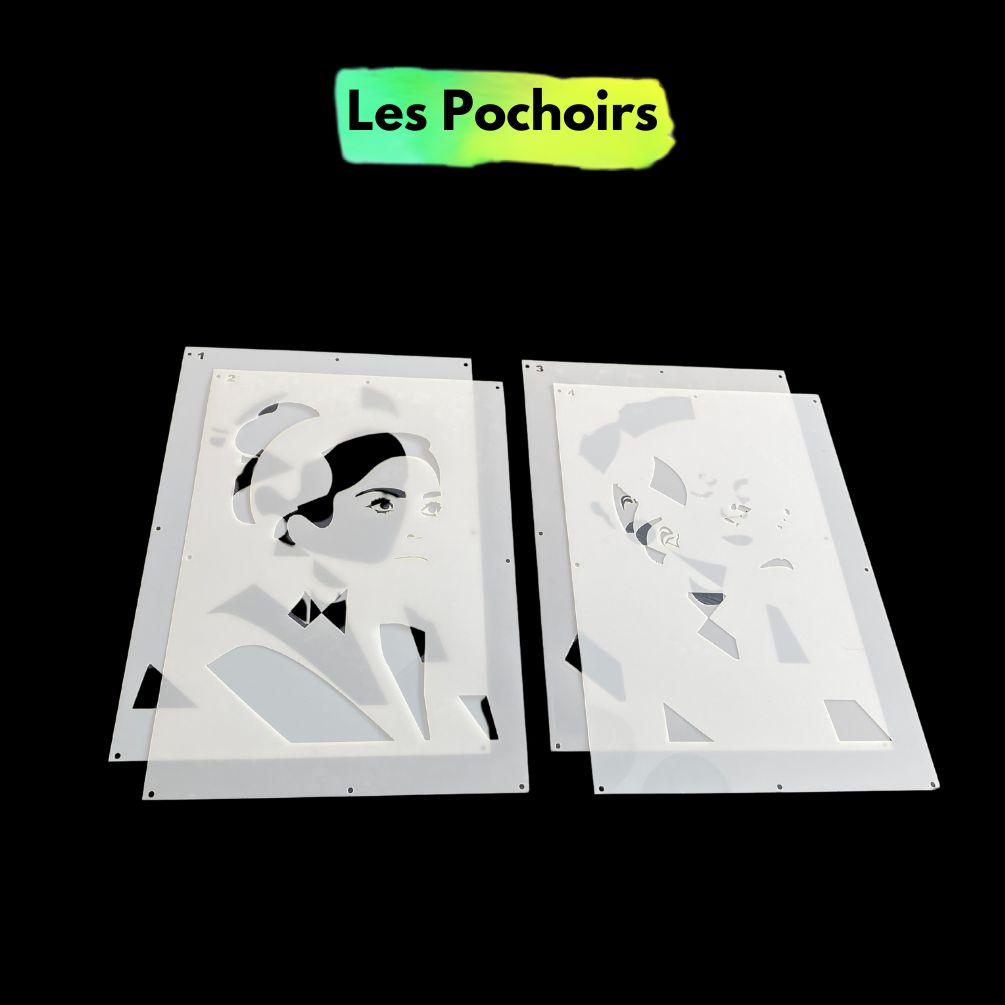 Les 4 pochoirs de Lana pop art 